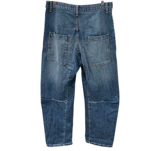 Nili Lotan Emerson Barrel Jean SZ 27 Classic Wash Blue - Picture 6 of 11